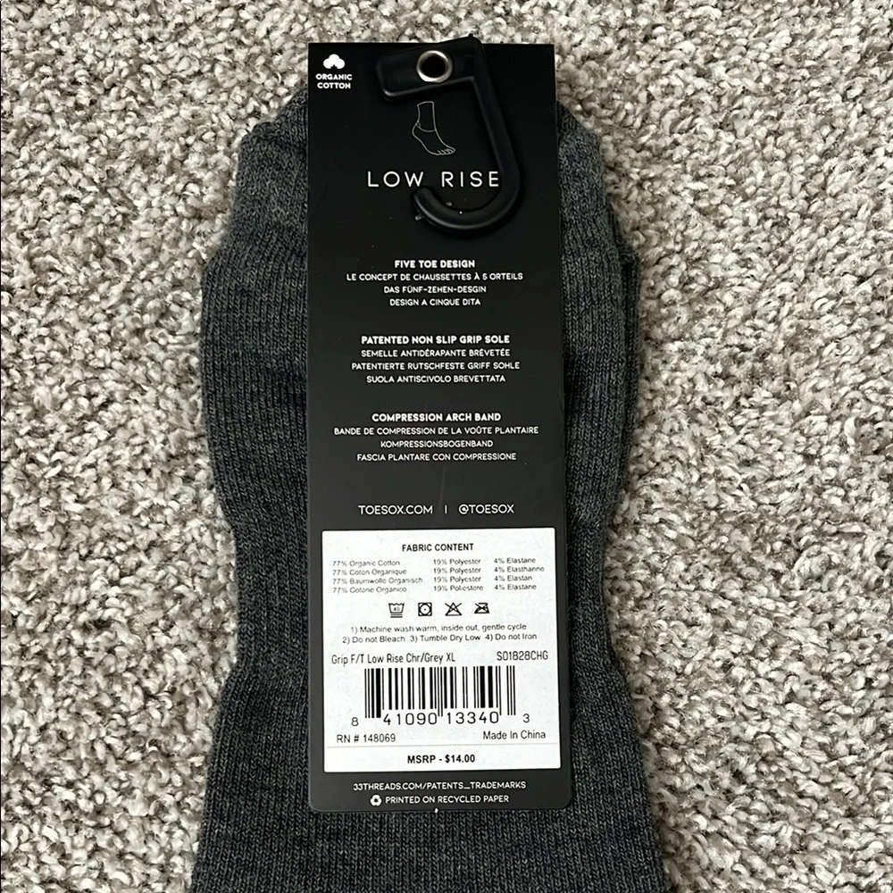 ToeSox Low Rise Grip Socks - Picture 2 of 3